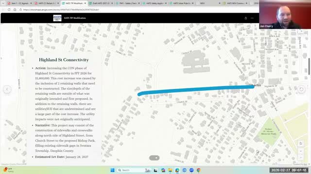 Highland Street connectivity amendment tabled after members seek deeper cost breakdowns