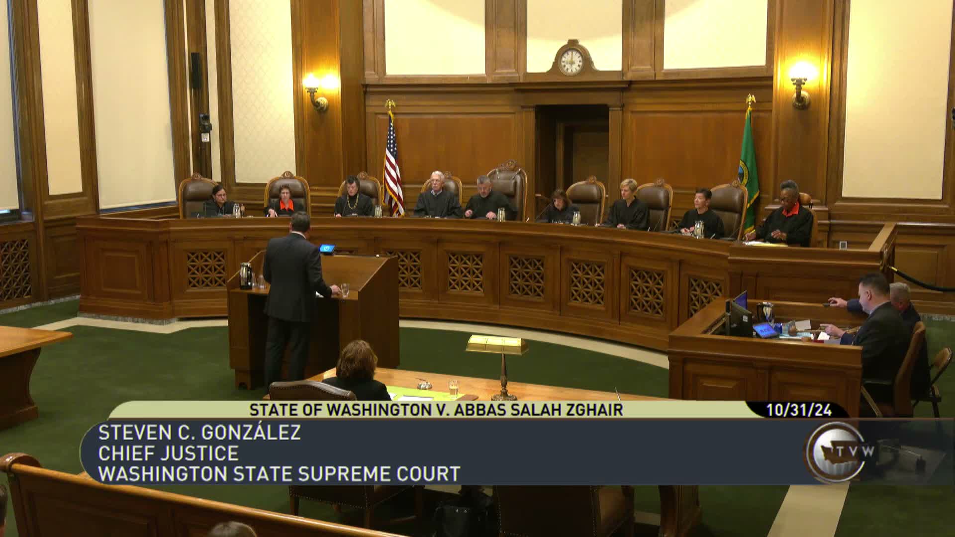 Washington Supreme Court hears arguments over sufficiency of evidence in State v. Abbas Salah Zahar