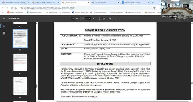 Committee approves $1,500 education reimbursement for deputy clerk after debate over repayment terms