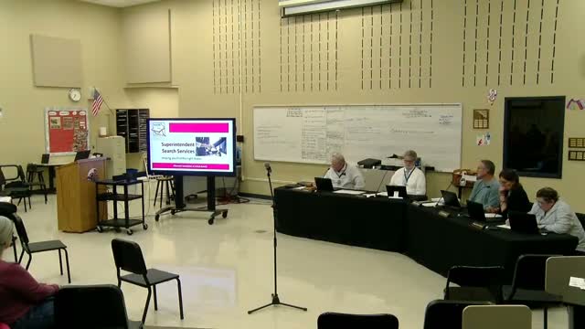 Board hears two search-firm pitches, delays selection while asking about cost, outreach and timeline