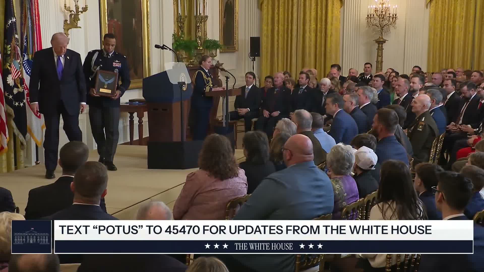 President awards three Medals of Honor and defends U.S. operations in Iran