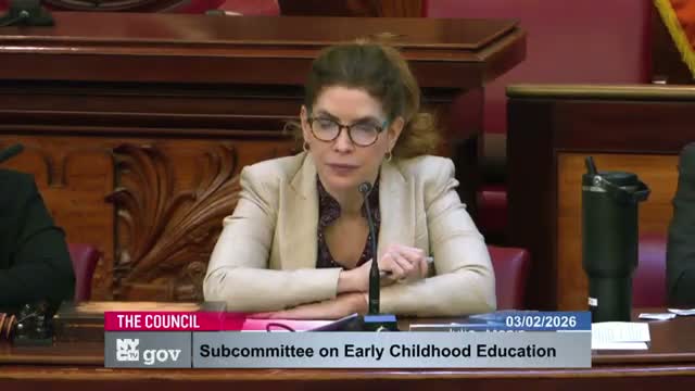 Council subcommittee opens oversight on path to universal child care; administration lays out 2K pilot and interagency plan