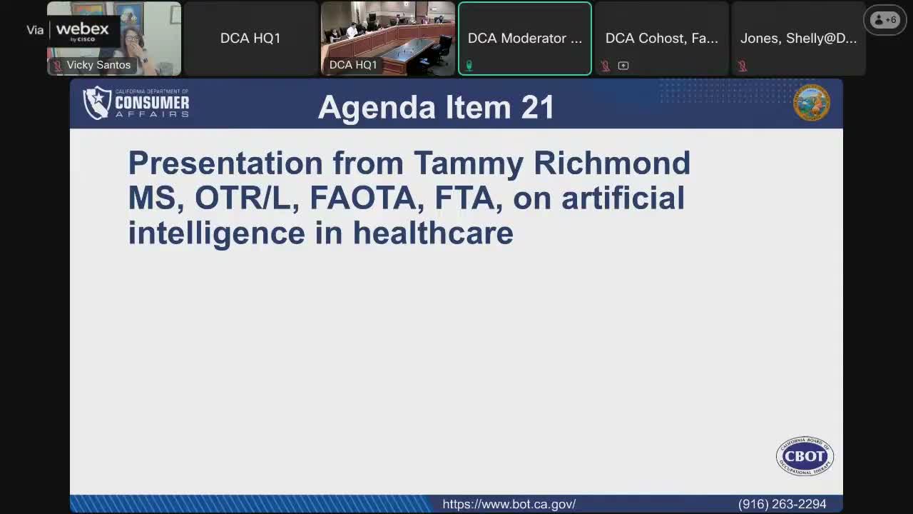 Presentation on AI in health care prompts board to form ad hoc AI committee to study AB 489