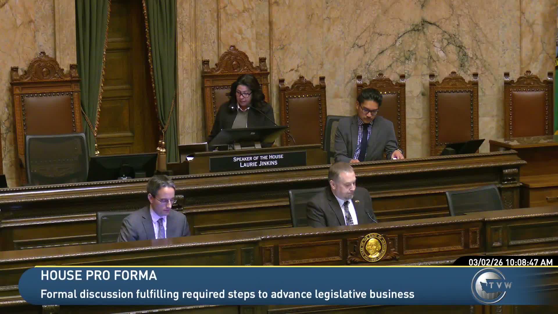 House approves minutes, adopts ceremonial resolutions by consent and fast-tracks substitute senate bill 6003 to second reading