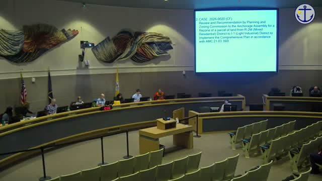 Commission recommends rezoning of 0.97‑acre parcel from R2M to I1 to match 2040 land‑use designation