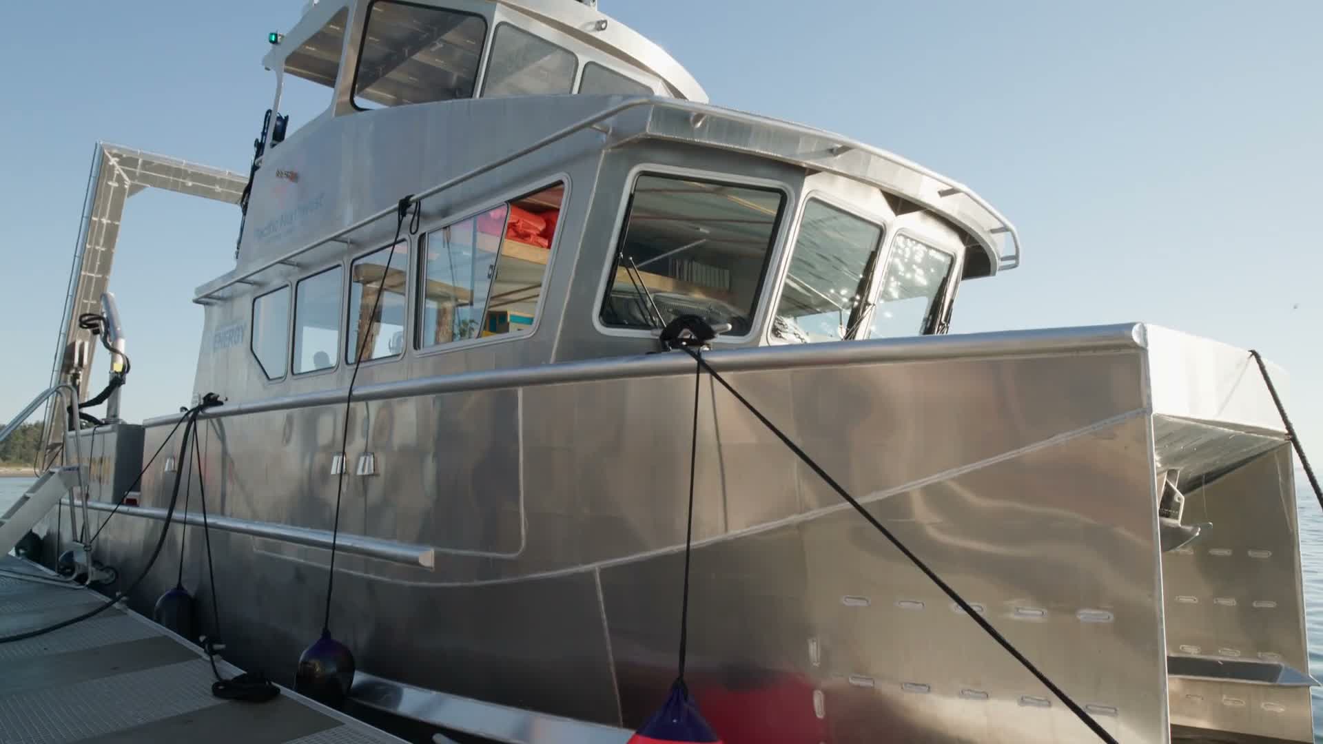 Hybrid research vessel RV Resilience dedicated in Sequim; presenters highlight quiet, emissions-free electric mode