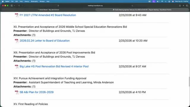 Board approves pursuing Achievement and Integration aid to fund math interventions