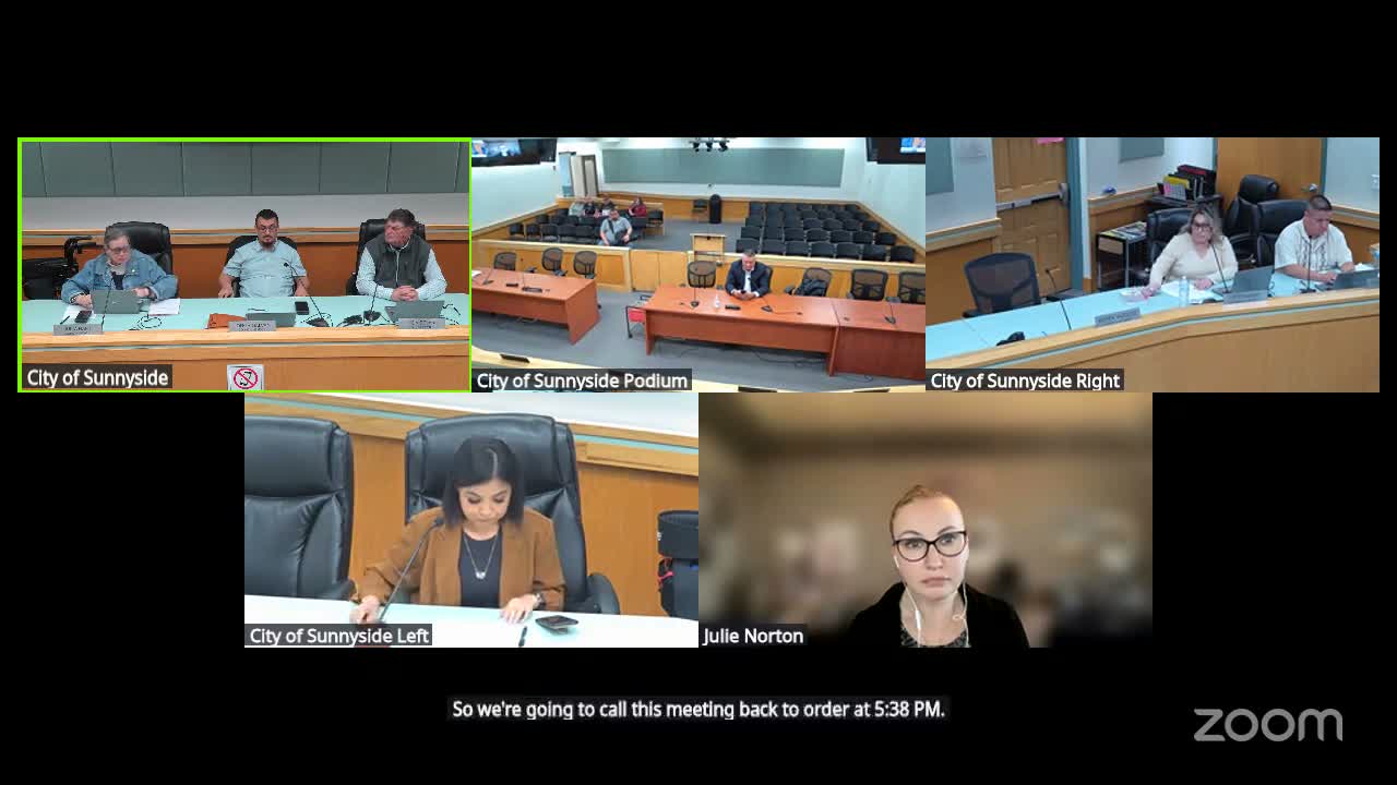 Sunnyside council tables interim city manager appointment, OKs backup outreach