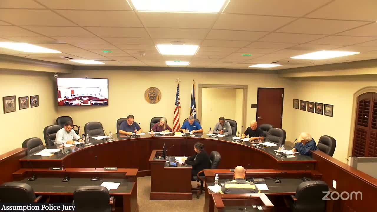 Assumption Parish police jury approves broadband, title and audit agreements