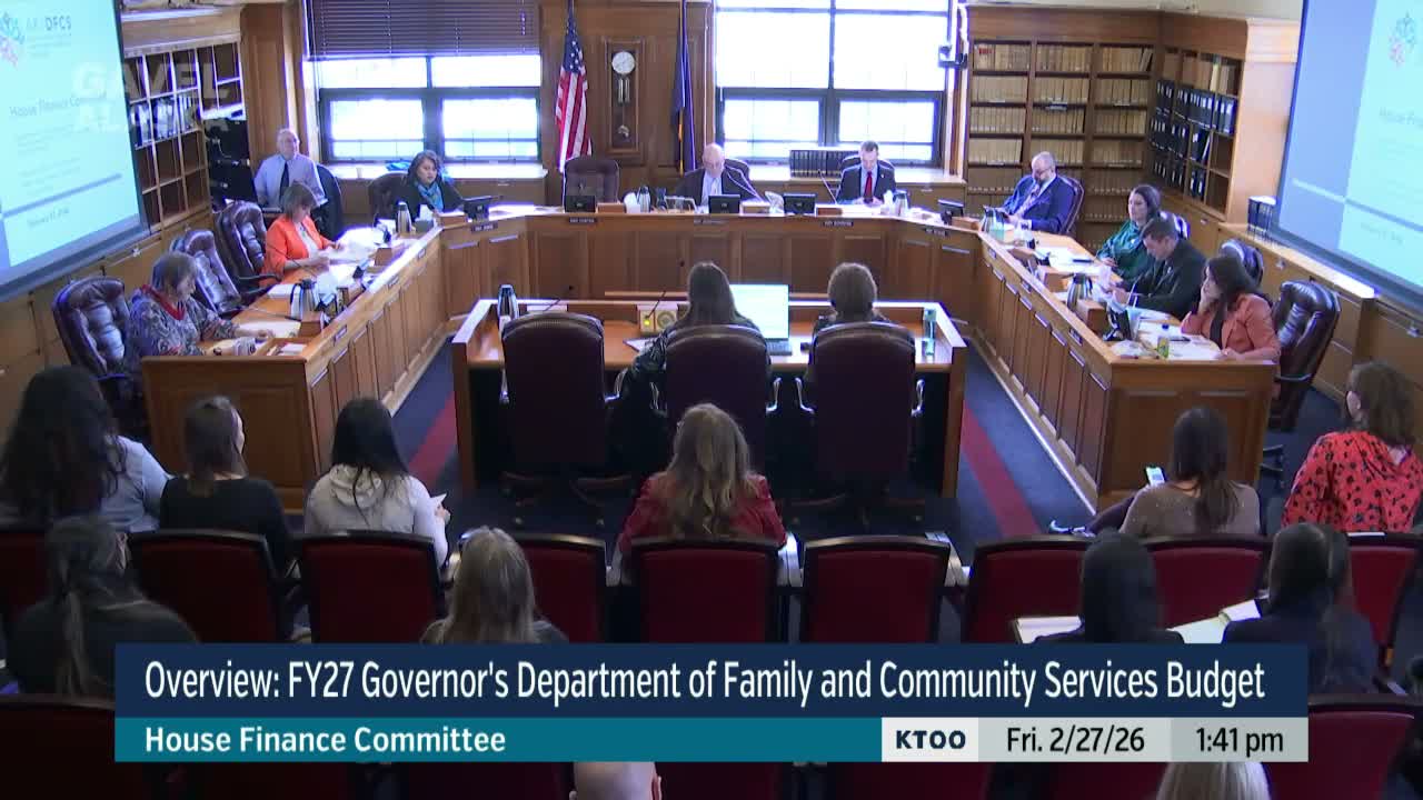 DFCS FY27 budget overview: Pioneer Homes, API and juvenile justice funding and technical adjustments