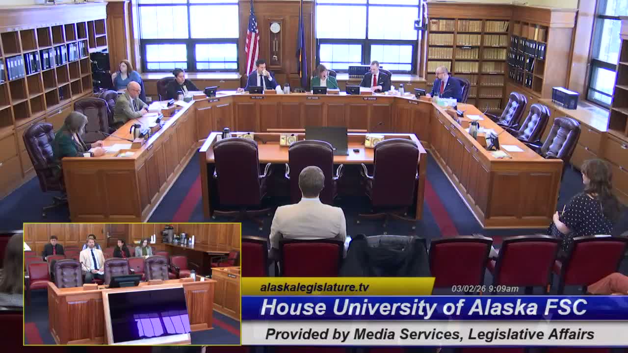 House Finance subcommittee adopts University of Alaska FY27 operating recommendations, adds $11.8M UGF
