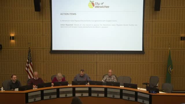 Council approves renewed use agreement for Wenatchee Valley Decant Facility with Douglas County