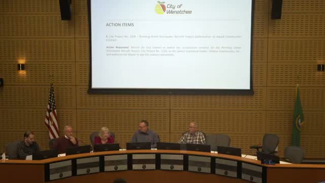 Wenatchee council awards Pershing Street stormwater contract to low bidder