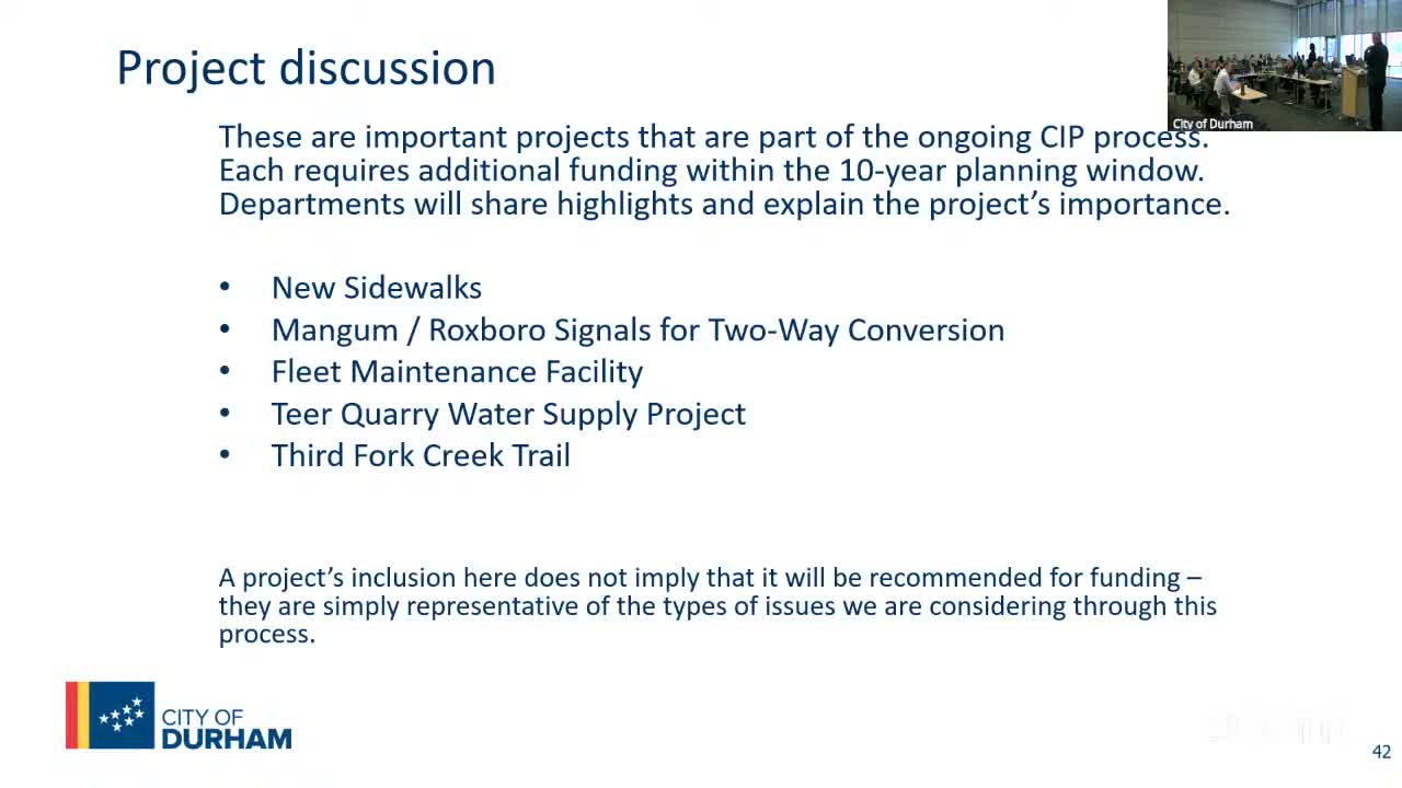 Council hears updates on sidewalks, Mangum–Roxborough conversion, fleet facility and 3rd Fork Creek trail