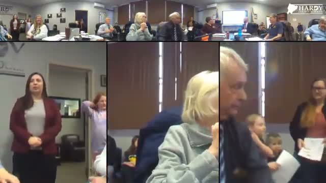 Three students win district writing contest and read their work at Hardy County meeting