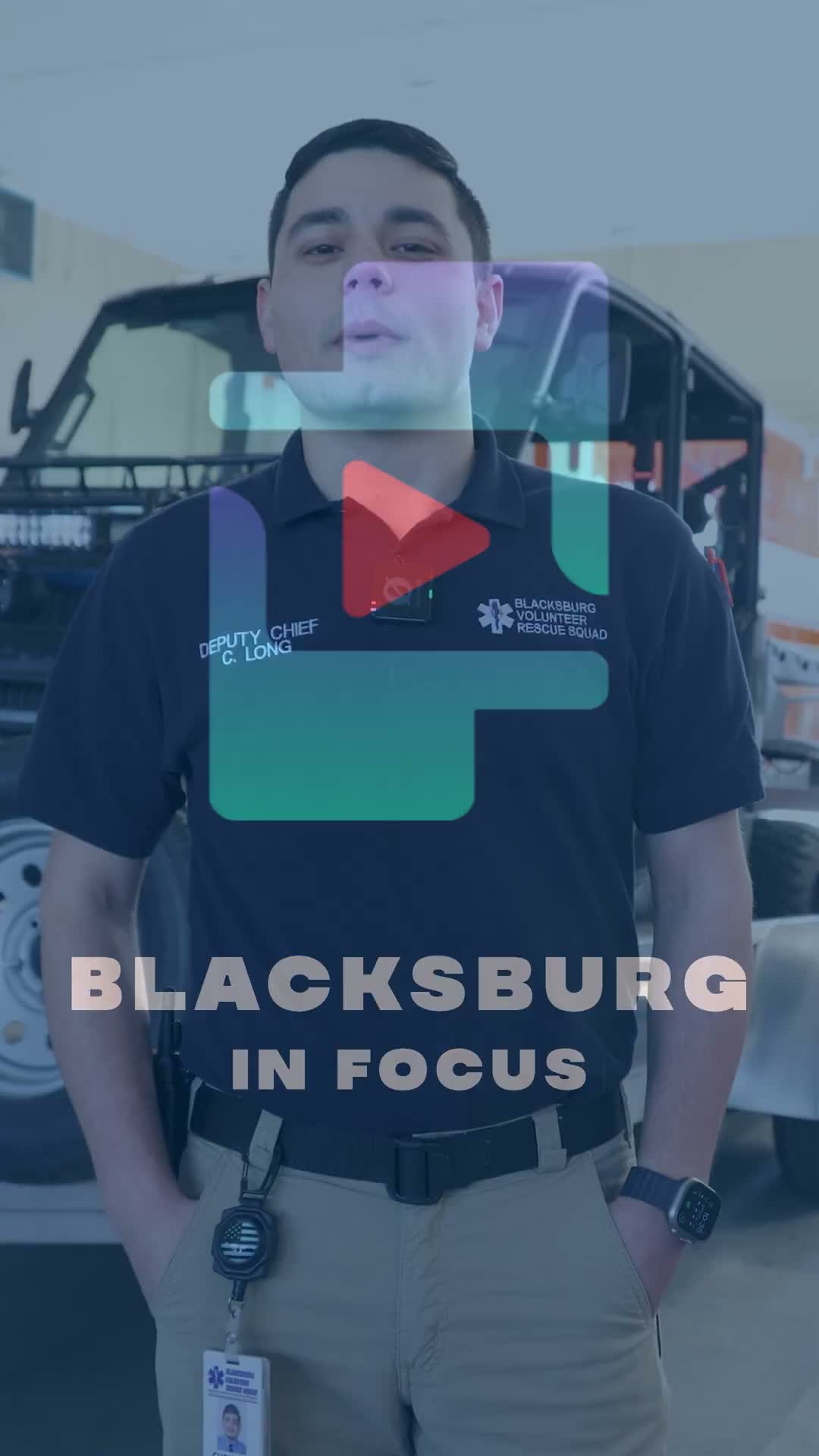 Deputy Chief Christian Long urges Blacksburg residents to volunteer with local rescue squad