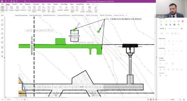 Witness: beach provides walking access; 10-foot pier recommended so users can pass