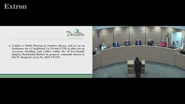 Denison council approves conditional use permit for accessory dwelling at 816 West Shepherd Street