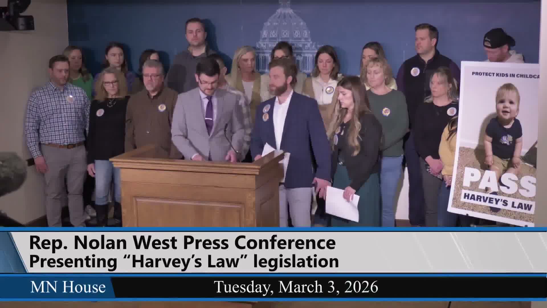 State Rep. Nolan West announces bill to require cameras and 28-day retention in state-funded child-care infant and toddler rooms