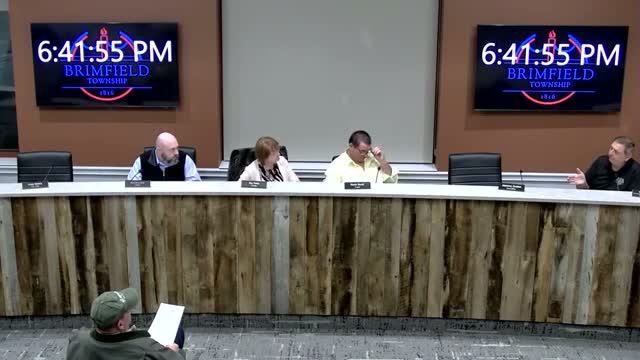 Brimfield trustees adopt multiple zoning text amendments to clarify building heights, add town‑center lighting and limit PRDs