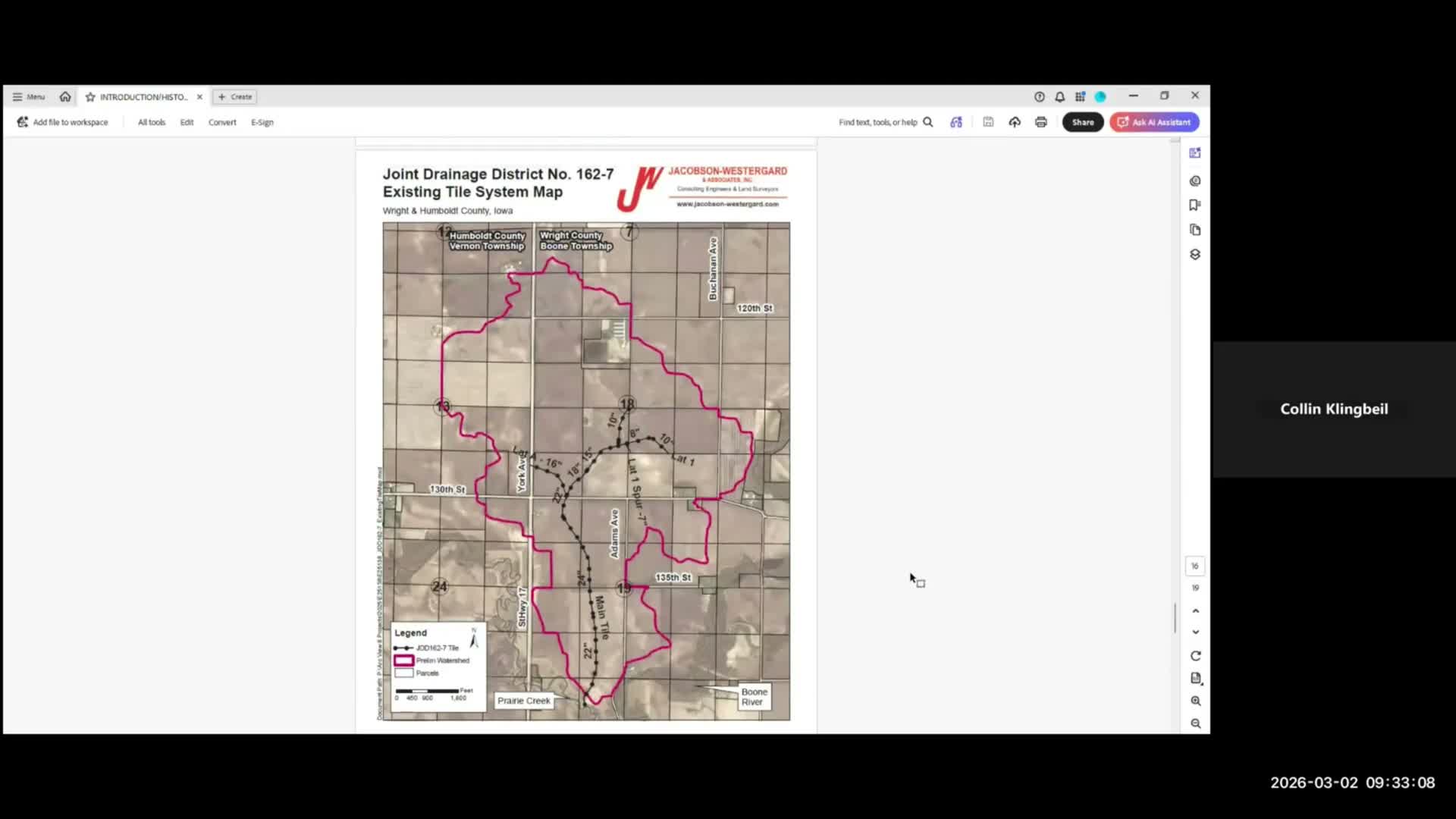 Drainage trustees accept engineering report for Joint Drainage District 162‑7 and set informational meeting March 19