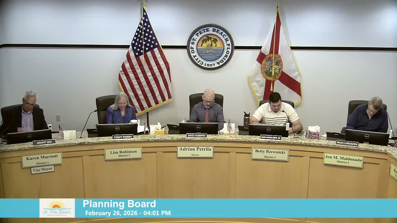 Planning board adds CRA item; staff reports commission accepted finding of necessity and updates on SB 840