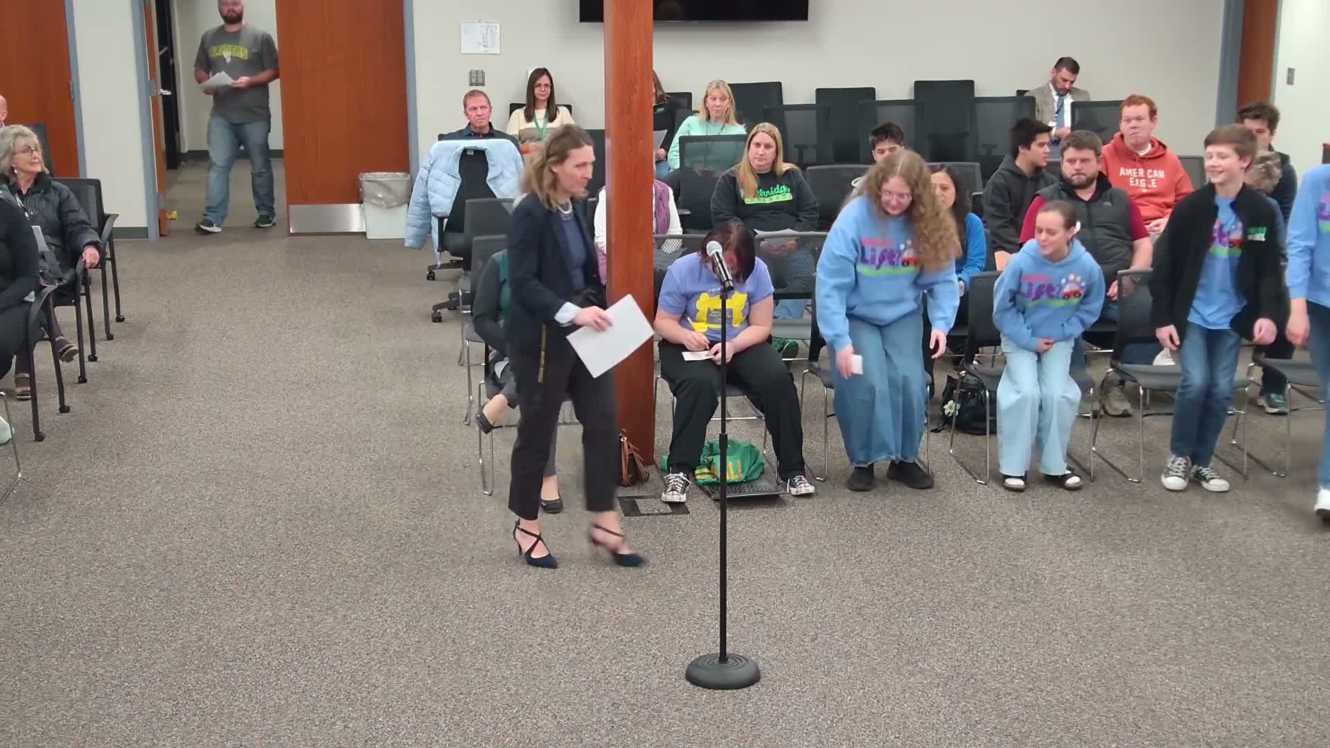 Northridge Middle School troupe praised after state runner‑up finish; students perform scene ahead of Friday show