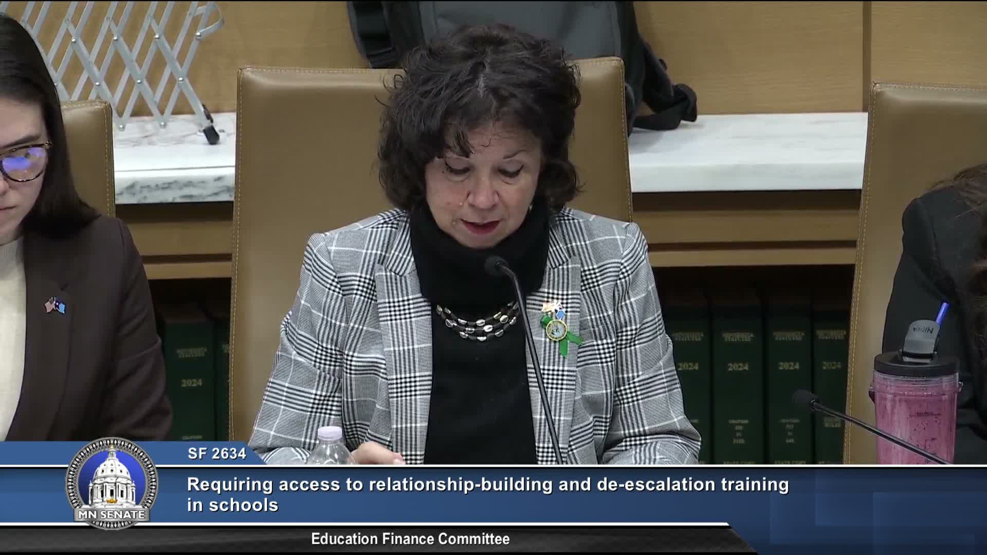 Senate panel lays over bill to widen access to de‑escalation training for school staff after amendment and funding questions