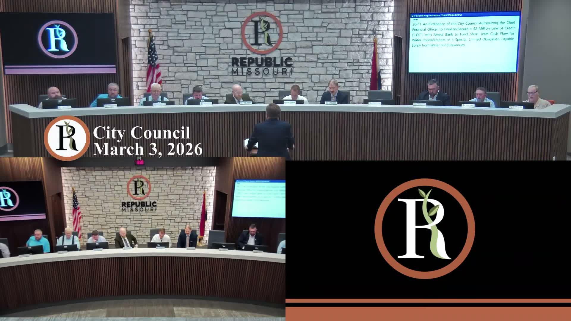 Republic staff to hold water rates steady for 2026, propose bond and bridge line of credit to fund reduced 10‑year water CIP