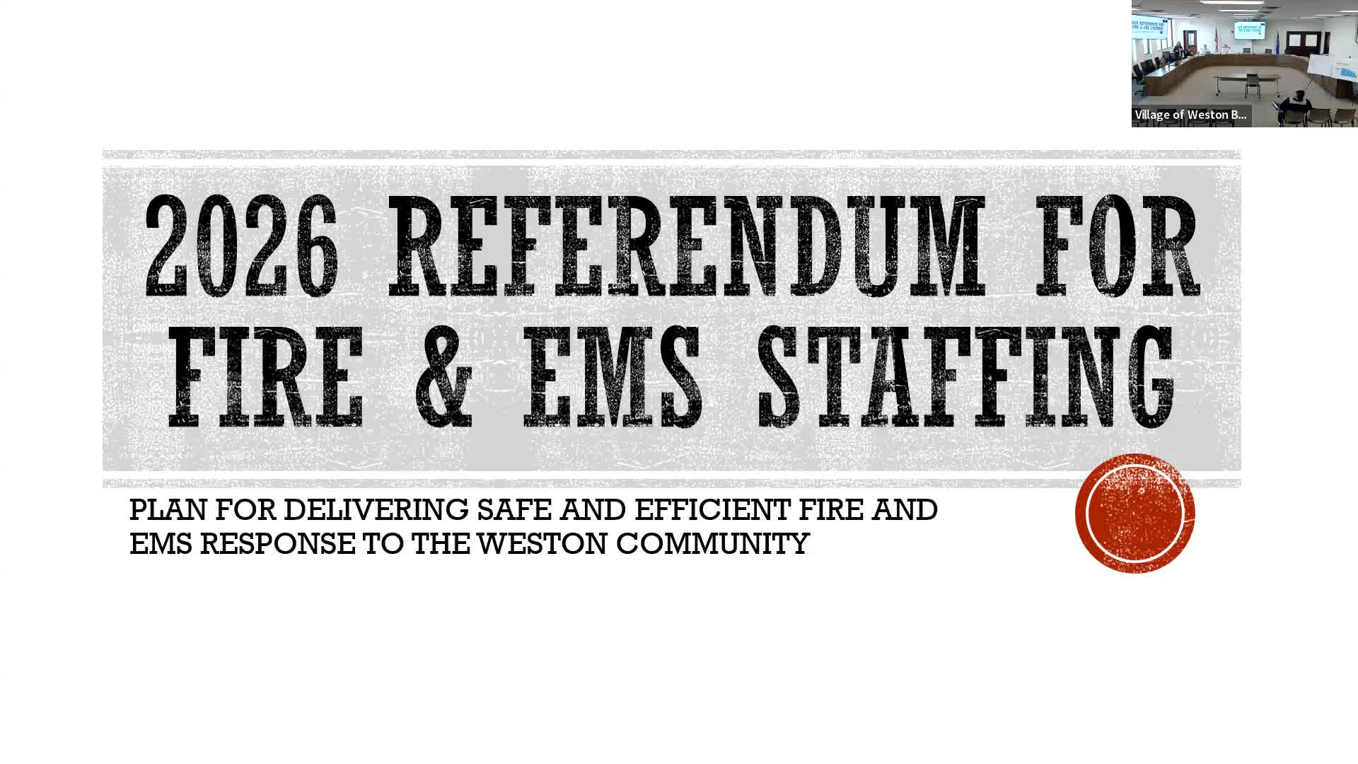 Weston officials seek $600,000 referendum to add six firefighters amid staffing shortfalls