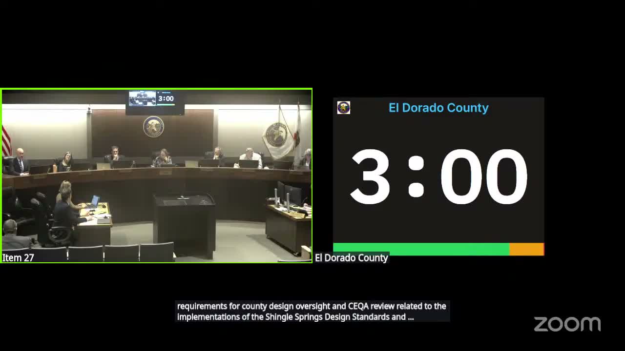 Board adopts Shingle Springs design standards after clarifying flowchart and ministerial review steps