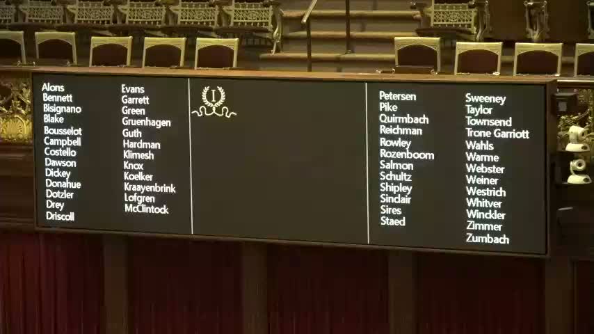 Senators pay tribute to fallen service member, invite public to ISHA event; Senate recesses until workforce committee ends