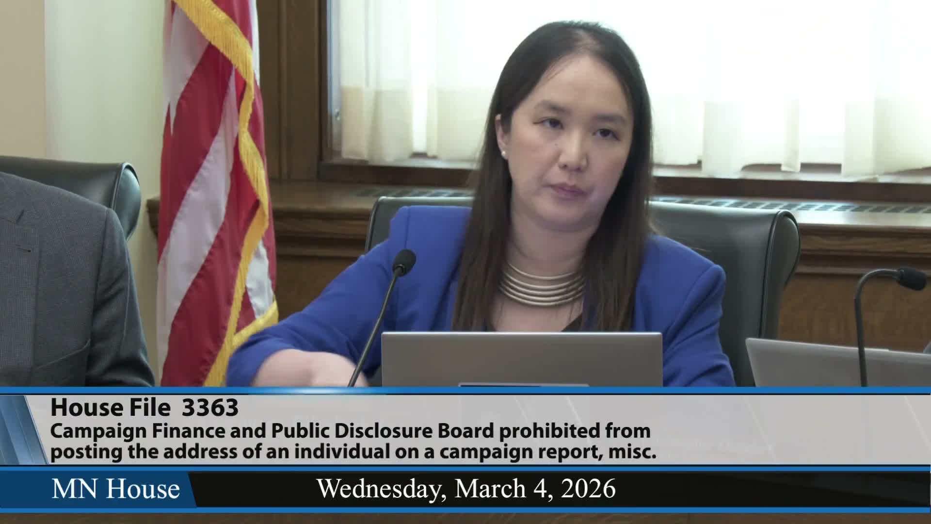 Committee advances broad campaign-data privacy package after adopting amendments