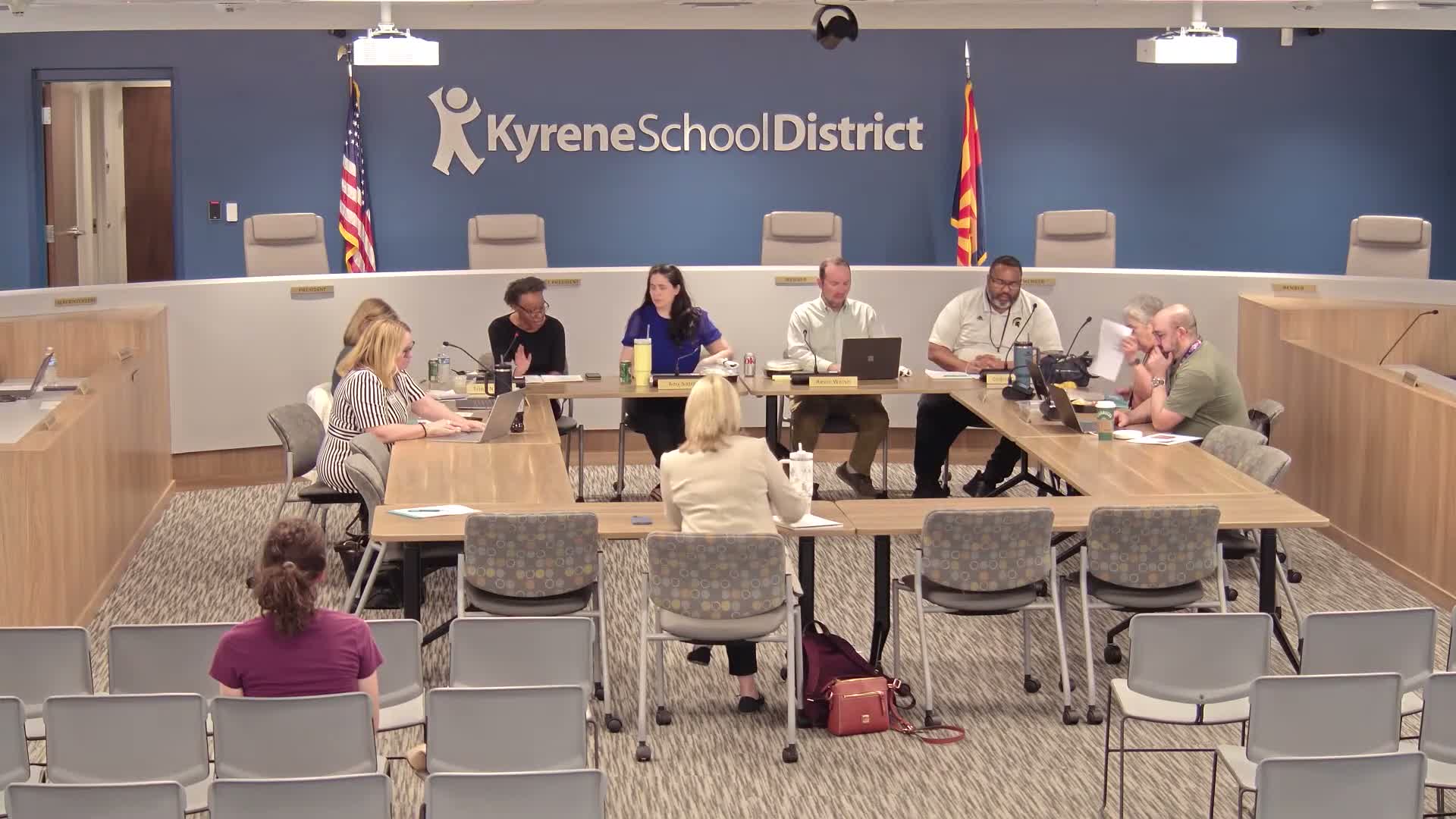 Kyrene board reviews self-evaluation, flags external communication, onboarding and facilities planning as priorities