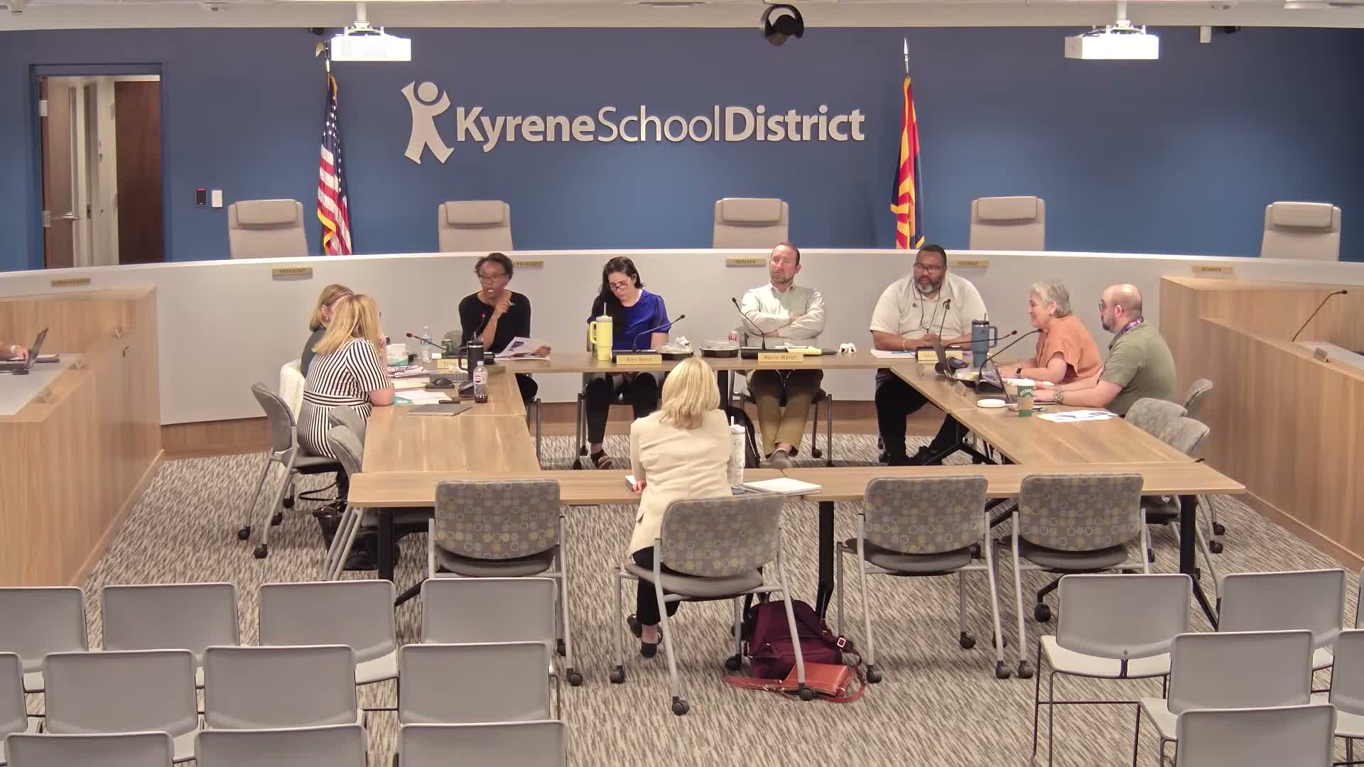 Kyrene board to draft a short list of goals; leadership targets next meeting for draft review