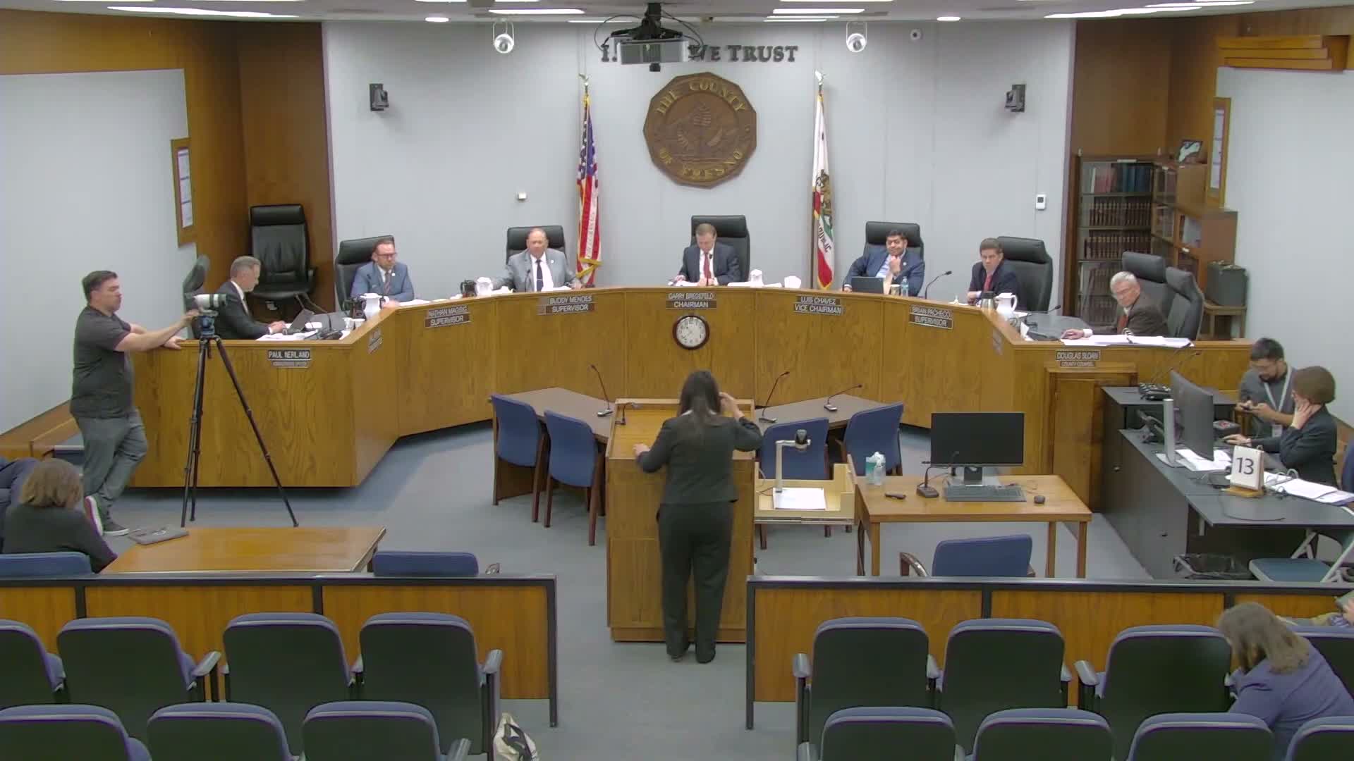 Family members and community ask Fresno County to study adding four‑way stop at Delray and American after fatal crashes