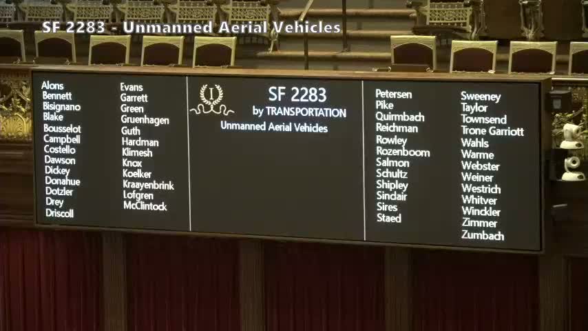 Senate passes bill allowing limited drone use in eluding cases