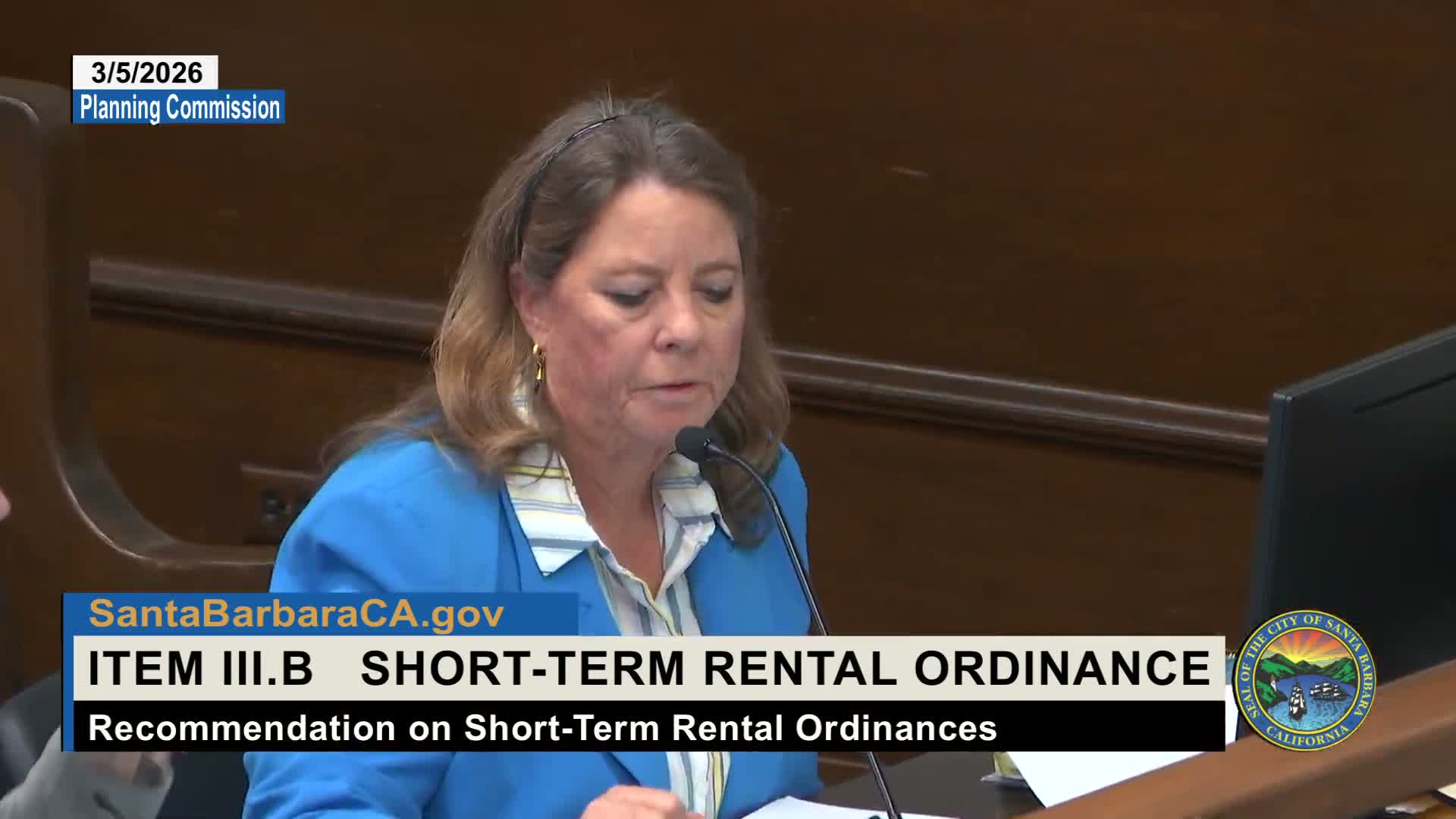 Santa Barbara planning panel forwards draft short‑term rental ordinance to ordinance committee after hours of public comment