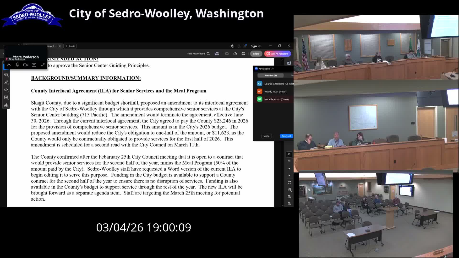 Sedro‑Woolley weighs options as county withdraws $800,000 for senior meals program