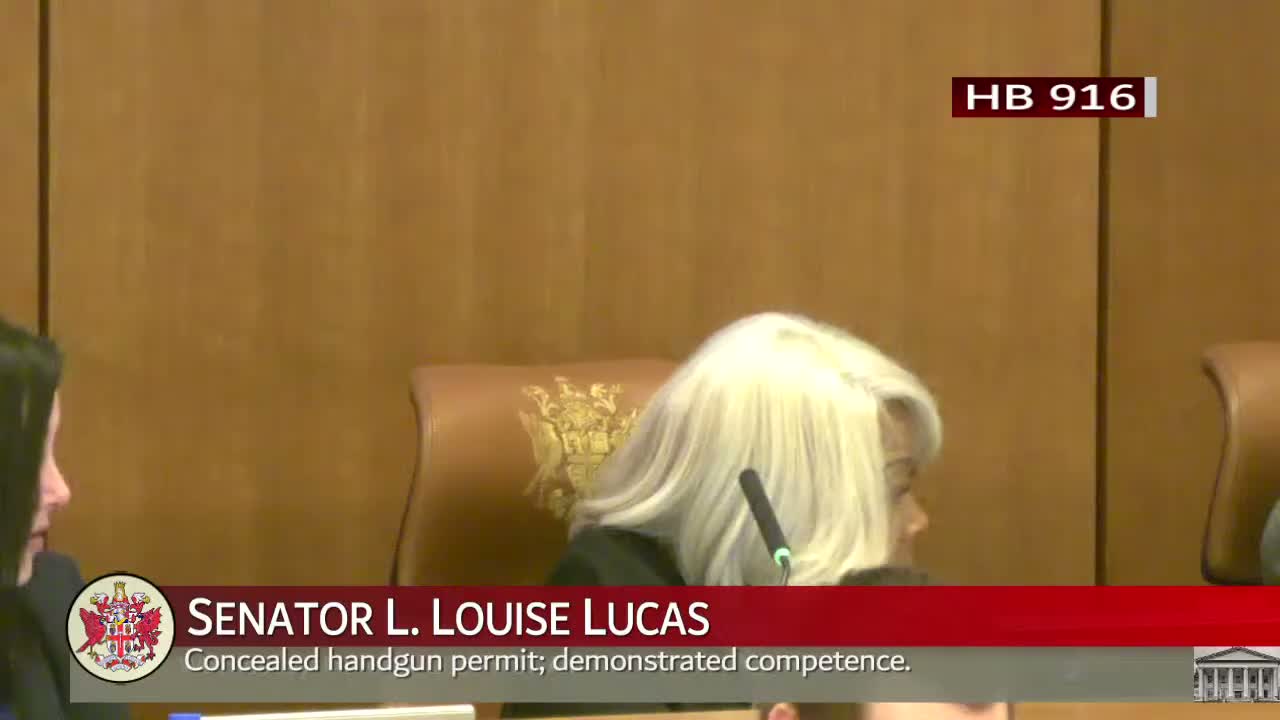 Senate subcommittee adds reenactment clause after debate over concealed‑carry training certification