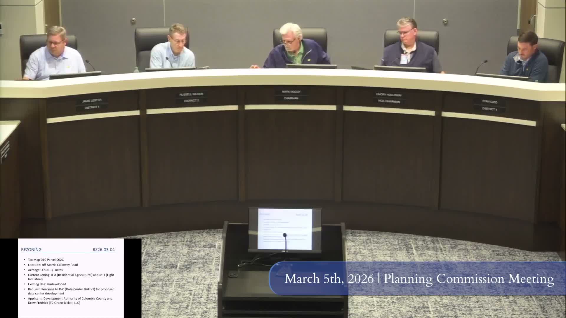 Residents press planners over data-center rezoning as Columbia County commission recommends approval