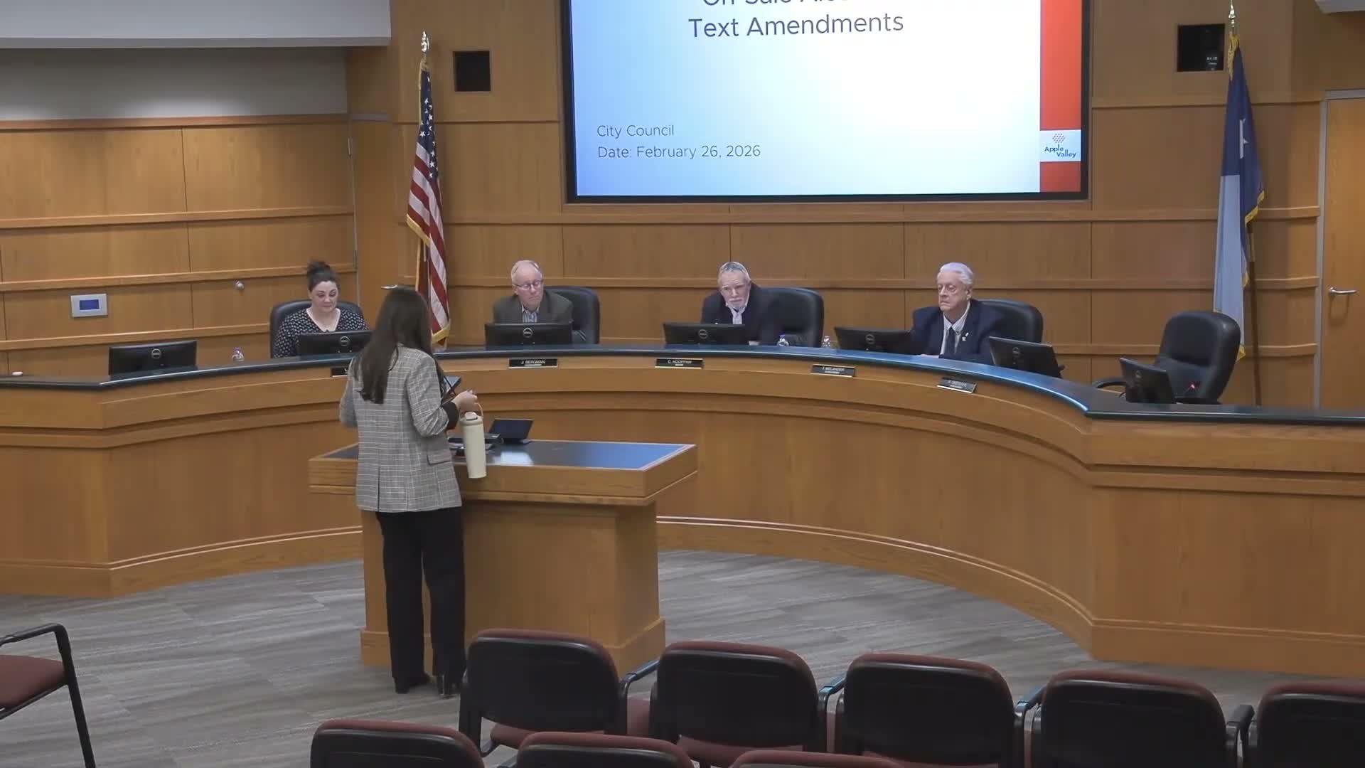 Apple Valley amends zoning code to remove certain on‑sale alcohol uses in Retail Business district, waives second reading