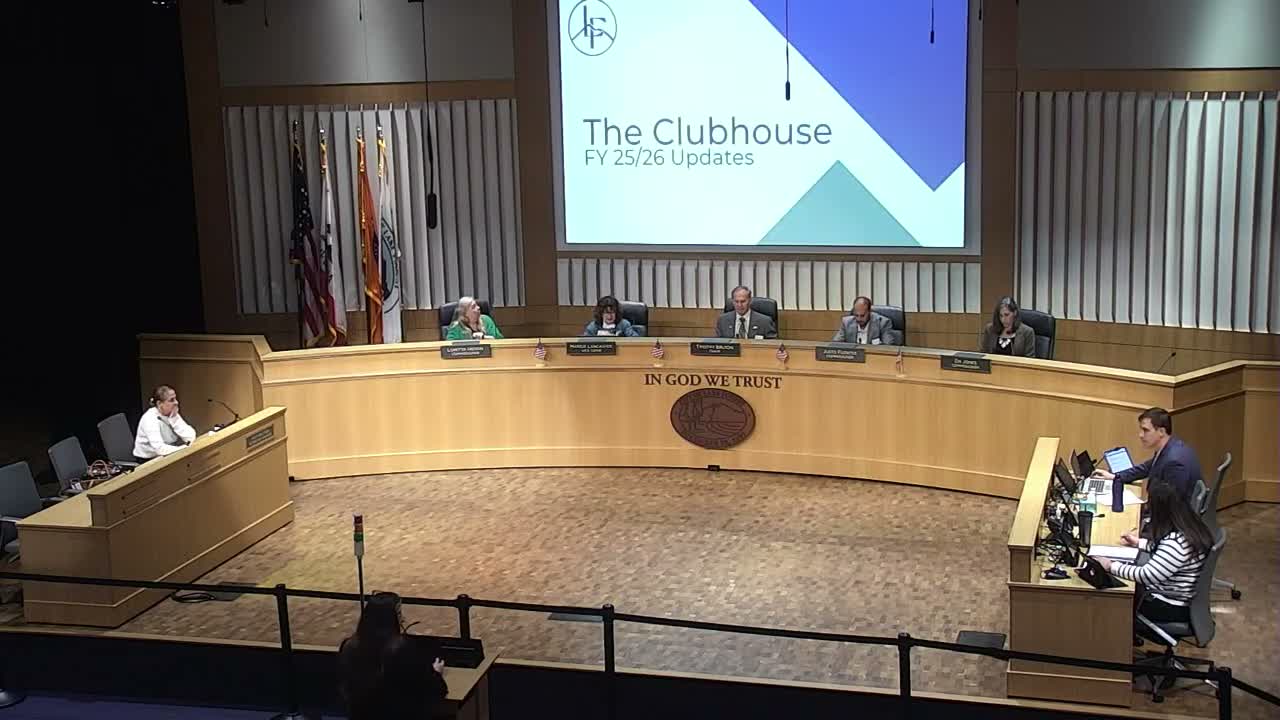 Senior recreation supervisor details clubhouse calendar, reports record gift donations