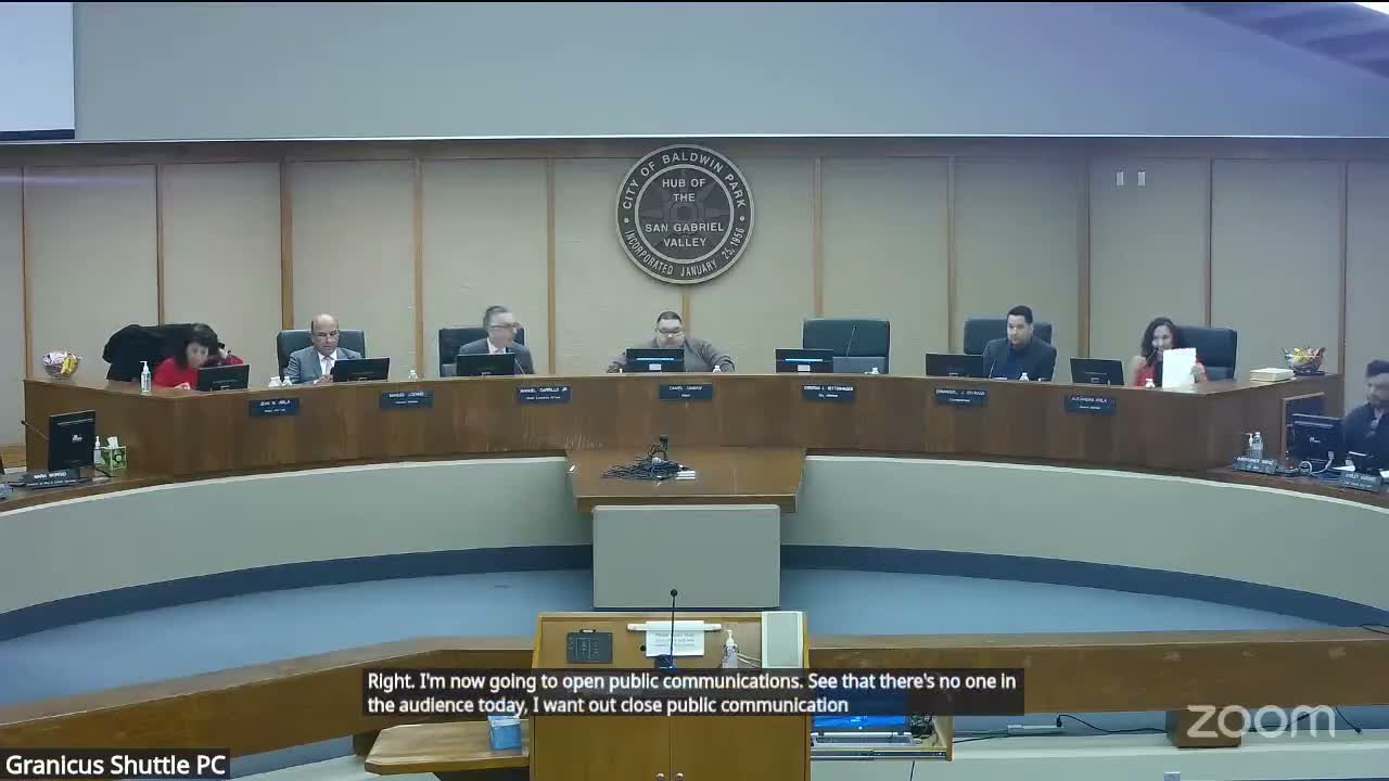 Baldwin Park City Council directs staff to draft new mobile food‑vendor rules widening hours and mapping vending zones