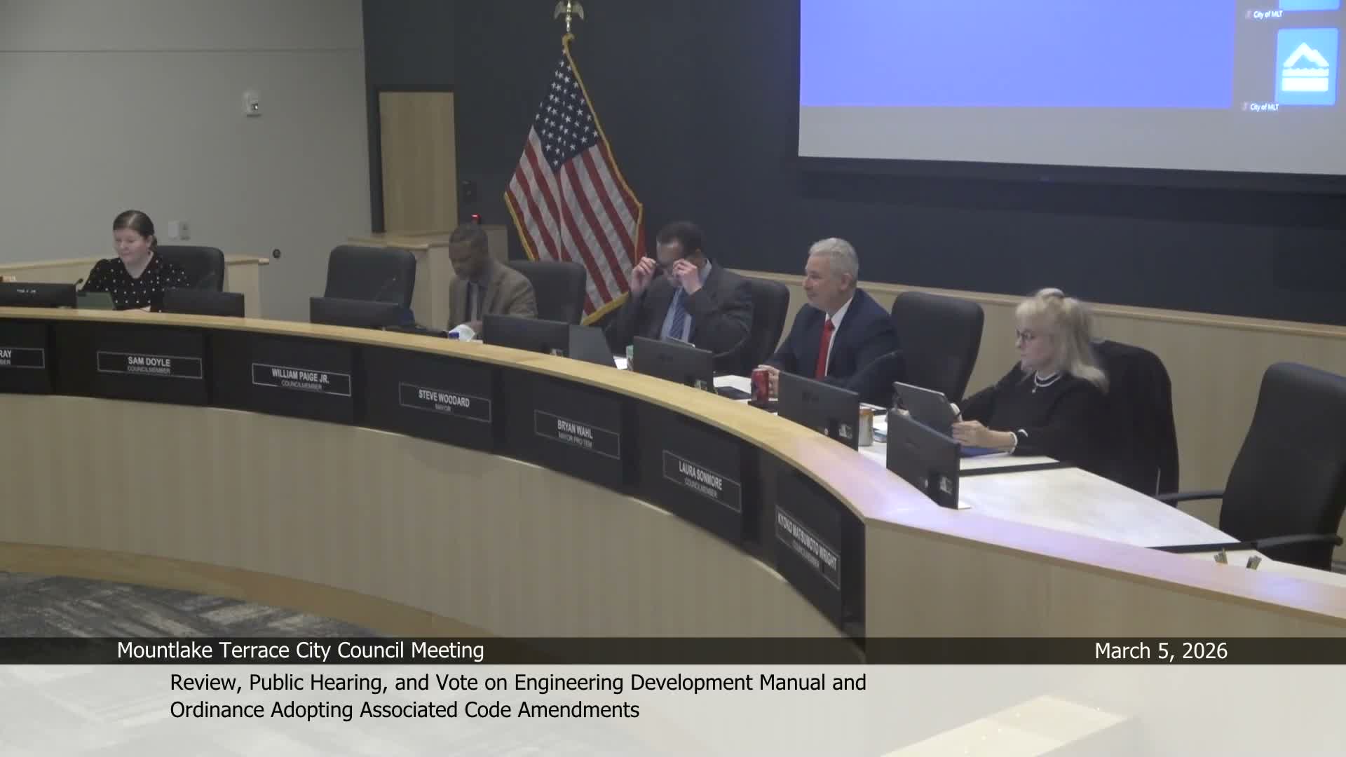 Mountlake Terrace council adopts updated Engineering Development Manual and code amendments