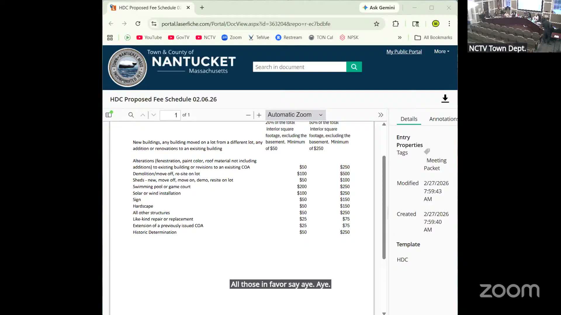 Nantucket historic commission adopts updated fee schedule, effective June 1