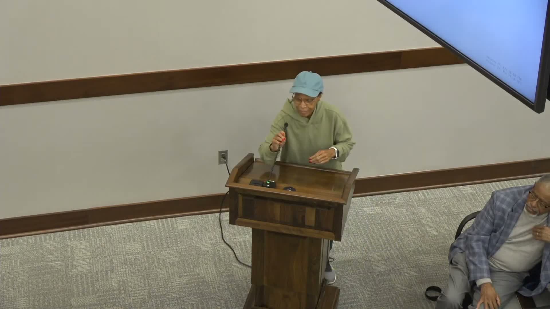 Residents urge Opelika to tackle blight and preserve Harte Cemetery; clerk reads follow-up complaint about power at Monroe Avenue