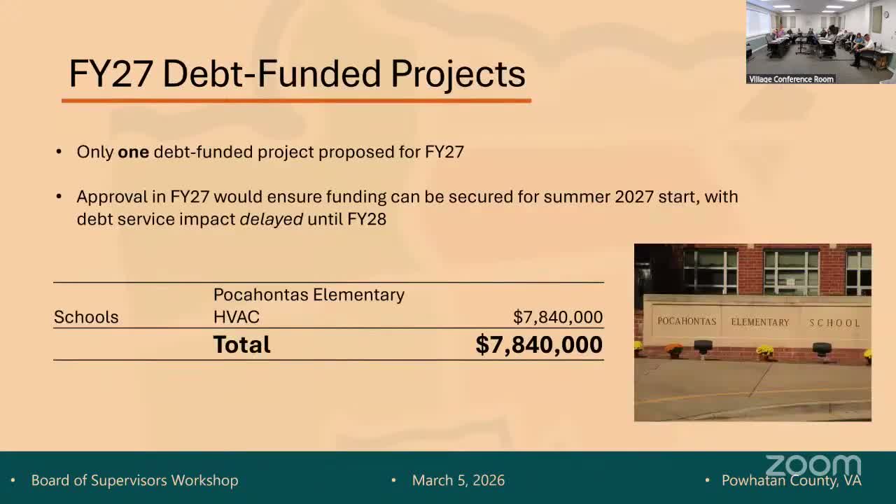 Board confronts large HVAC bids for Pocahontas Elementary as FY27 CIP is pared back