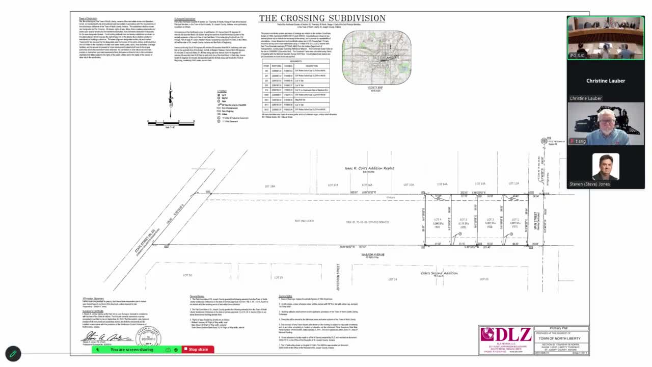 Plaque Committee grants primary approval for Crossing and several minor subdivisions; tables Cook State Road 331