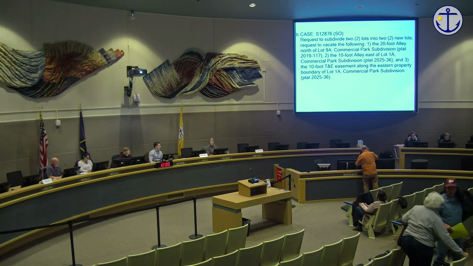 Planning board approves small interior right-of-way vacations for commercial-park plat (S12876)